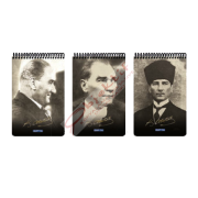 Gıpta Bloknot Atatürk Spiralli Karton Kapak Çizgili 100 YP A4 2609