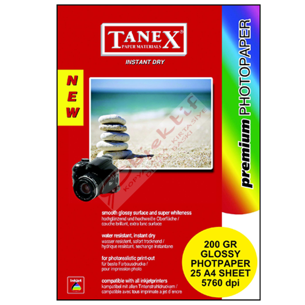 Tanex Fotoğraf Kağıdı 25 Li YP A4 200 GR