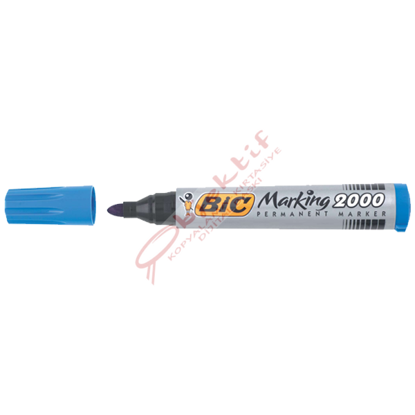 Bic Markör Permanent 1.7 MM Yuvarlak Uçlu Mavi 2000 06