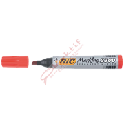 Bic Markör Permanent Kesik Uçlu Kırmızı 2300 03