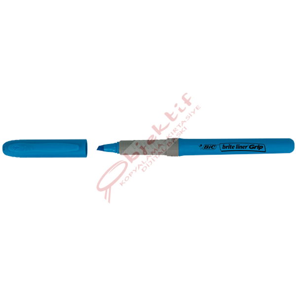 Bic Fosforlu Kalem Brite Line Grip Mavi Kalem Tipi 811 931