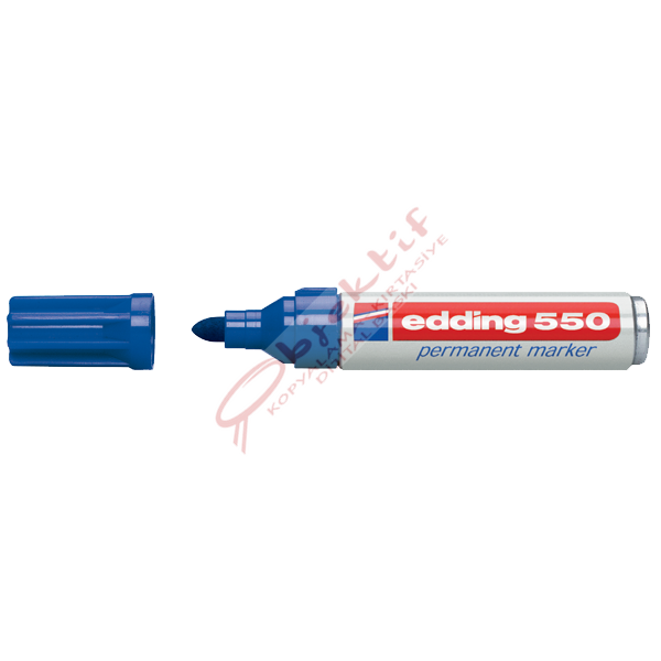 Edding Markör Permanent Yuvarlak Uçlu Doldurulabilinir 3-4 MM Mavi 550