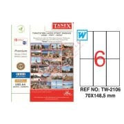 Tanex Laser Etiket 100 YP 70x148.5 Laser-Copy-Inkjet TW-2106