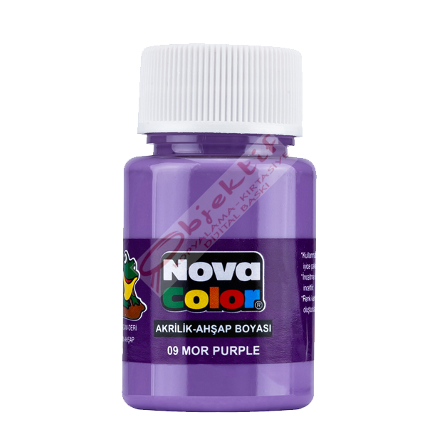 Nova Color Akrilik Boya Şişe 25 ML Mor NC-177