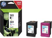 HP 301 Black/Color Siyah/Renkli Multi Paket N9J72AE