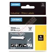 Dymo Rhino Pro Etiketi Plastik Esnek 19 MMx3.5MT Siyah Üzerine Beyaz 18489