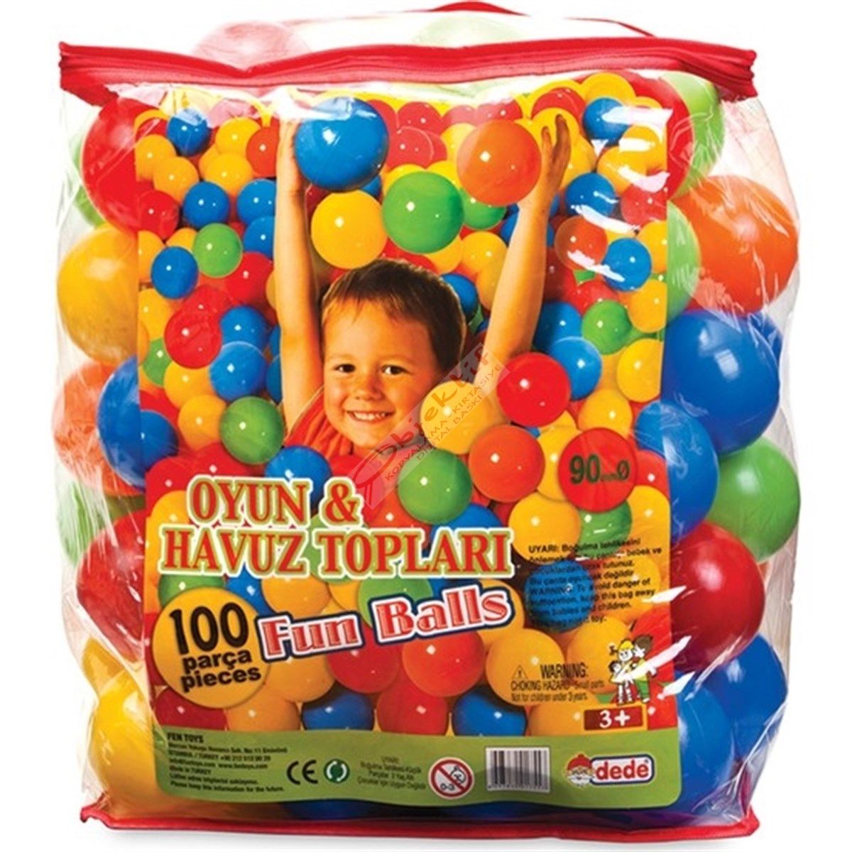 Dede Oyun Ve Havuz Topu 9 Cm. 100 Parça 01755