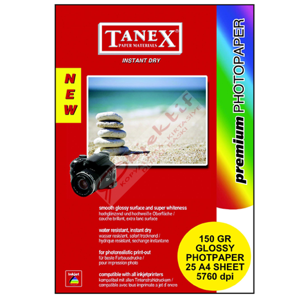Tanex Fotoğraf Kağıdı 25 Lİ A4 150 GR