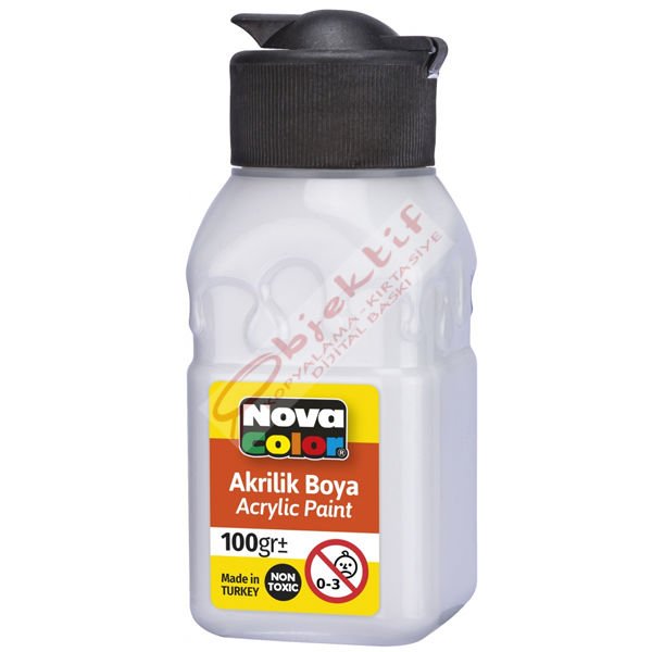 Nova Color Akrilik Boya Şişe 100 Cc Beyaz Nc-2014