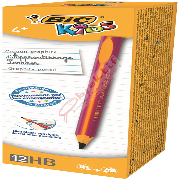 Bic Kurşun Kalem Kids Evolution HB Üçgen Jumbo 12 Lİ Pembe 919263