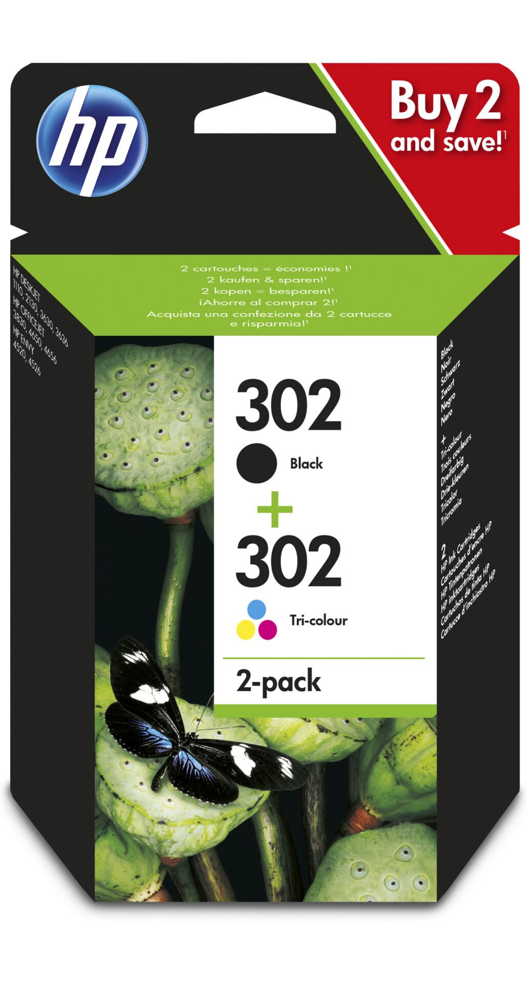 HP 302 Black/Colour Siyah/Renkli Multipack Kartuş X4D37AE