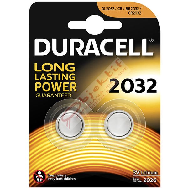 Duracell Lityum Düğme Pil 3 V 2 Lİ 2032