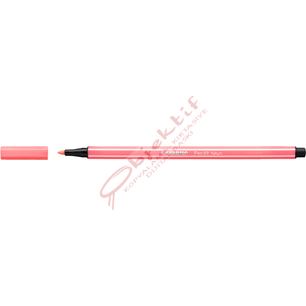 Stabilo Keçe Uçlu Boya Kalemi 1 mm Fosforlu Kırmızı 68/040