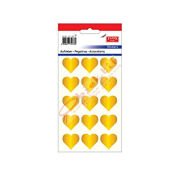 Tanex Etiket Stickers Kuşe Kalp Gold 5 Adet STC-303