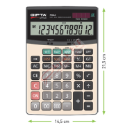Gıpta Hesap Makinesi Masa Üstü 12 Hane F3042