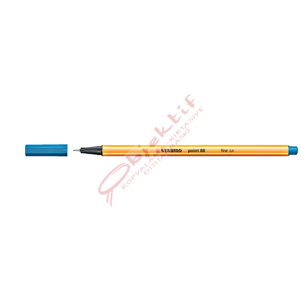 Stabilo Keçe Uçlu İnce Kalem 88 Point 0.4 MM Koyu Mavi 88/32