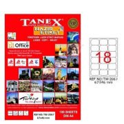 Tanex Laser Etiket 100 YP 67x46 Laser-Copy-Inkjet TW-2067
