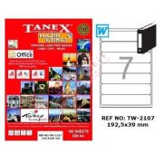 Tanex Laser Etiket 100 YP 192.5x39 Laser-Copy-Inkjet TW-2107