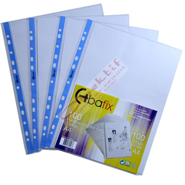 Bafix Poşet Dosya Kristal 100 Lü A4