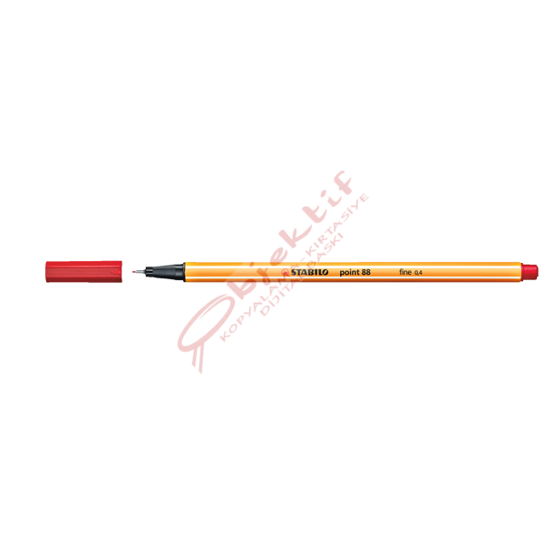 Stabilo Keçe Uçlu İnce Kalem 88 Point 0.4 MM Kırmızı 88/40