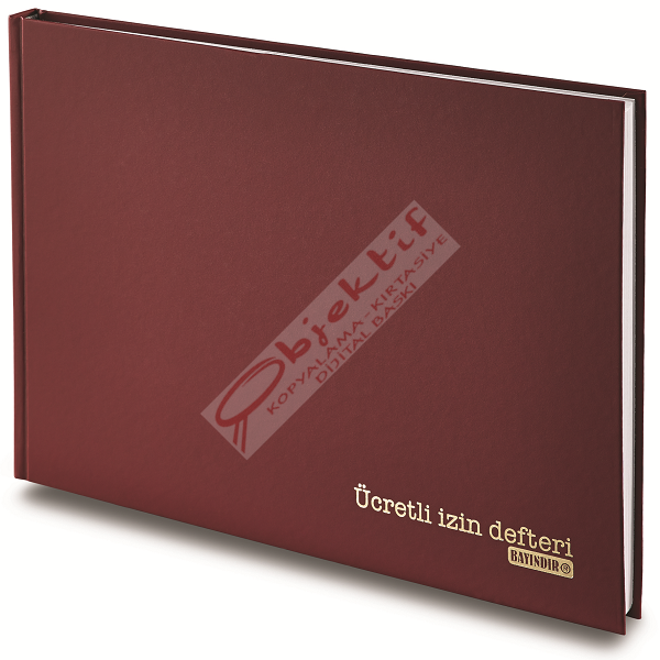 Bayındır Yıllık Ücretli İzin Defteri Ciltli 48 YP 20x28