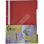 Bafix Telli Dosya Plastik XL Kırmızı A4