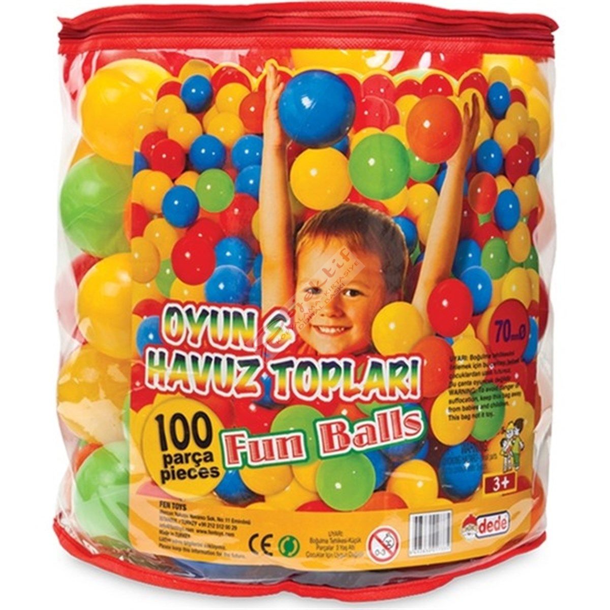 Dede Oyun Ve Havuz Topu 7 Cm. 100 Parça 01733