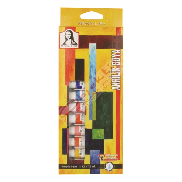 Monalisa Akrilik Boya Tüp 12 Lİ 12 ML SD125