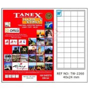 Tanex Laser Etiket 100 YP 40x24 MM Laser-Copy-Inkjet TW-2260
