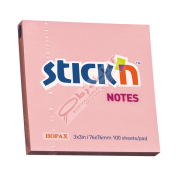 Hopax Stıckn Yapışkanlı Not Kağıdı 100 YP 76x76 Pastel Pembe HE21148