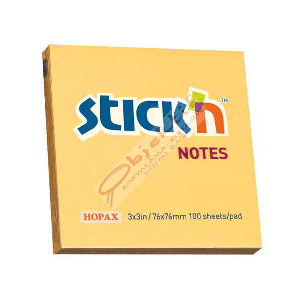 Hopax Stıckn Yapışkanlı Not Kağıdı 100 YP 76x76 Pastel Turuncu HE21391
