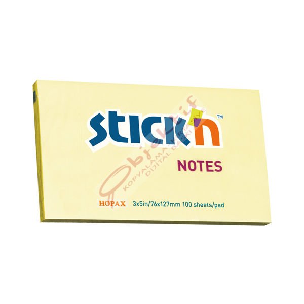 Hopax Stıckn Yapışkanlı Not Kağıdı 76x127 Sarı 21009
