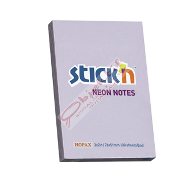 Hopax Stıckn Yapışkanlı Not Kağıdı 100 YP 76x51 Pastel Lila HE21402