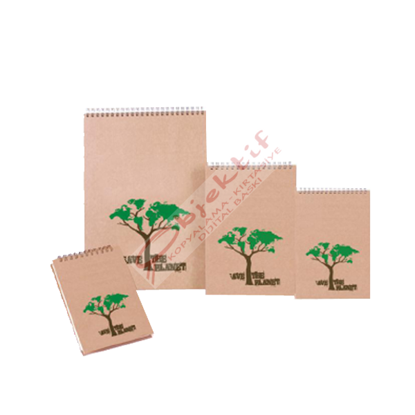 Keskin Color Bloknot Planet Spiralli Dikey Sarı Sert Kapak Çizgisiz 120 YP 20x28 143300-99