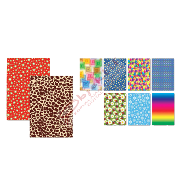 Keskin Color Elişi Kağıdı Desenli 9 LU A4 80 GR Karışık Renk 180014-99