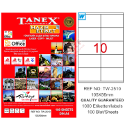 Tanex Laser Etiket 100 YP 105x56 Laser-Copy-Inkjet TW-2510