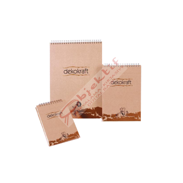 Keskin Color Bloknot Dekokraft Spiralli Çizgili A4 100 YP 144001-99