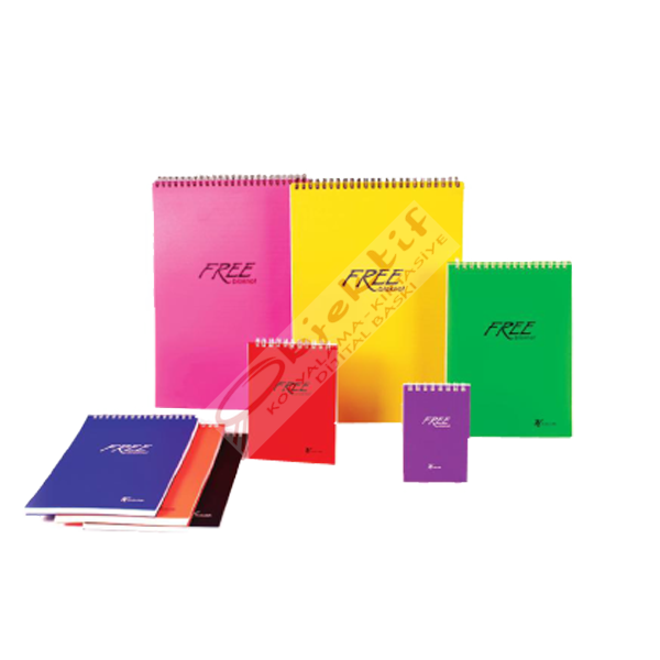Keskin Color Bloknot Free Office Spiralli Çizgili 100 YP A4 145001-99