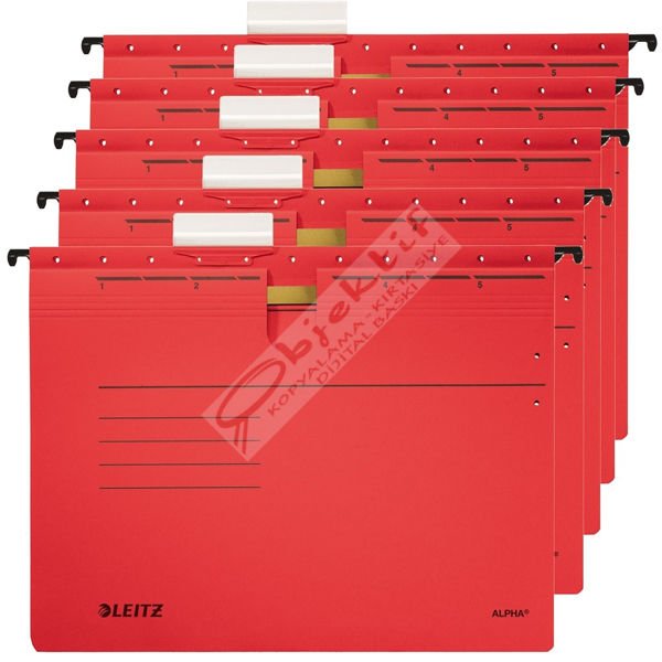 Leitz Askılı Dosya Telsiz Delta Karton A4 Kırmızı 6515