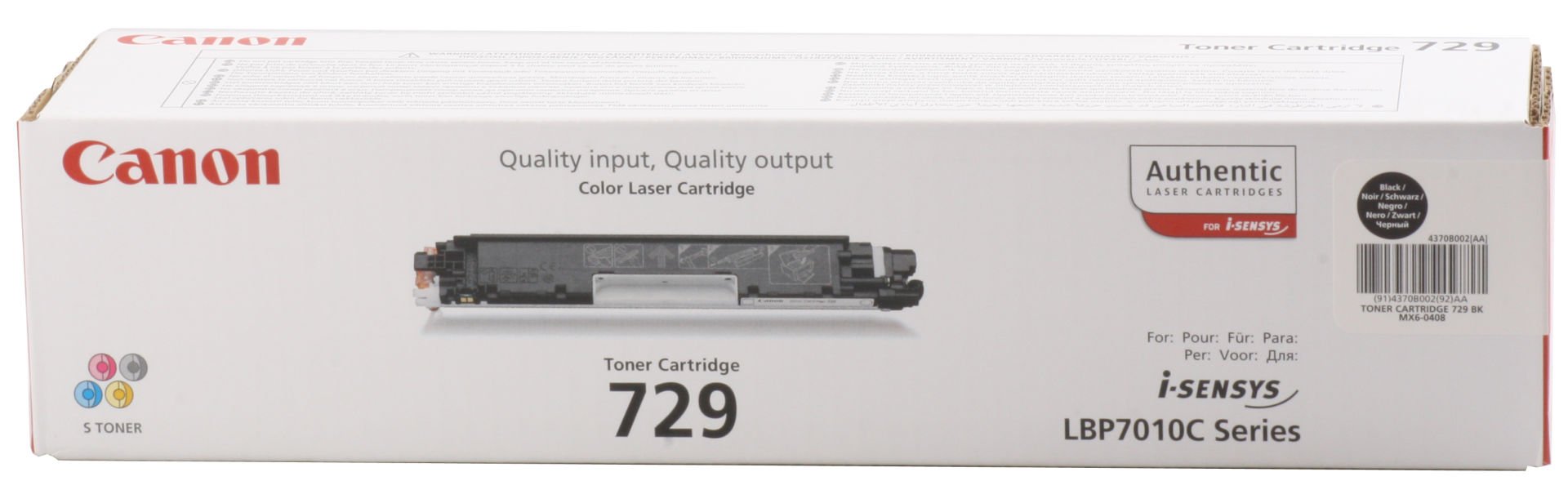 Canon CRG-729BK Black Siyah 1.200 Sayfa Toner LBP7010/7018