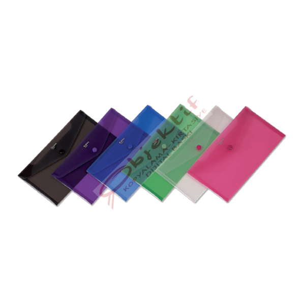 Comix Çıtçıtlı Dosya 13.5x25 Şeffaf Renkler A1855