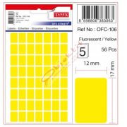 Tanex Ofis Etiketi Poşetli 12x17 MM Fosforlu Sarı Ofc-106