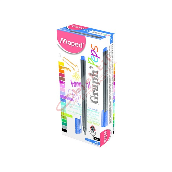 Maped Fineliner Graph Peps 0.4 MM Lacivert 12 Lİ 74910503