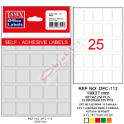 Tanex Ofis Etiketi Poşetli 19x27 MM Beyaz OFC-112