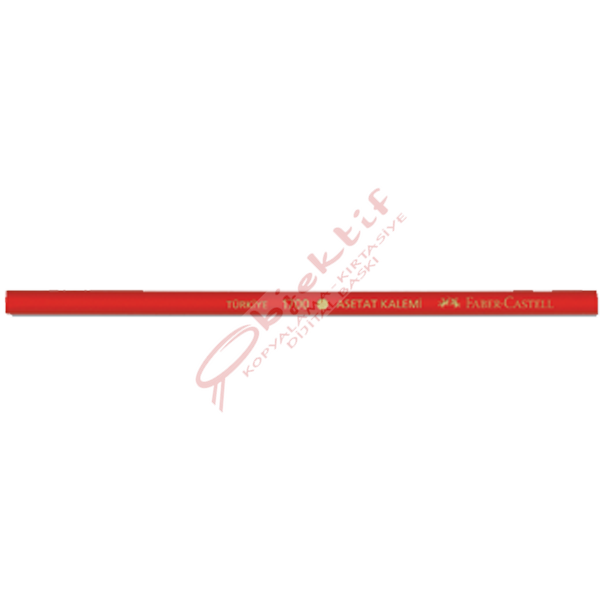 Faber-Castell Asetat Kalemi Kurşun 12 Lİ Kırmızı 170003