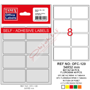 Tanex Ofis Etiketi Poşetli 34x55 MM Beyaz OFC-120
