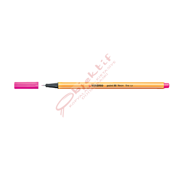 Stabilo Keçe Uçlu İnce Kalem 88 Point 0.4 MM Fosforlu Pembe 88/056