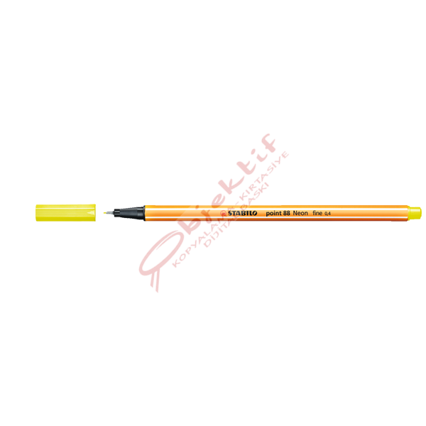 Stabilo Keçe Uçlu İnce Kalem 88 Point 0.4 MM Fosforlu Sarı 88/024