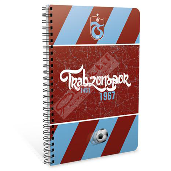 Gıpta Bloknot Taraftar Trabzonspor Spiralli Karton Kapak Çizgili 80 YP A6 8629