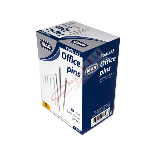 Mas Toplu İğne Nikel 28 MM 250 GR 335